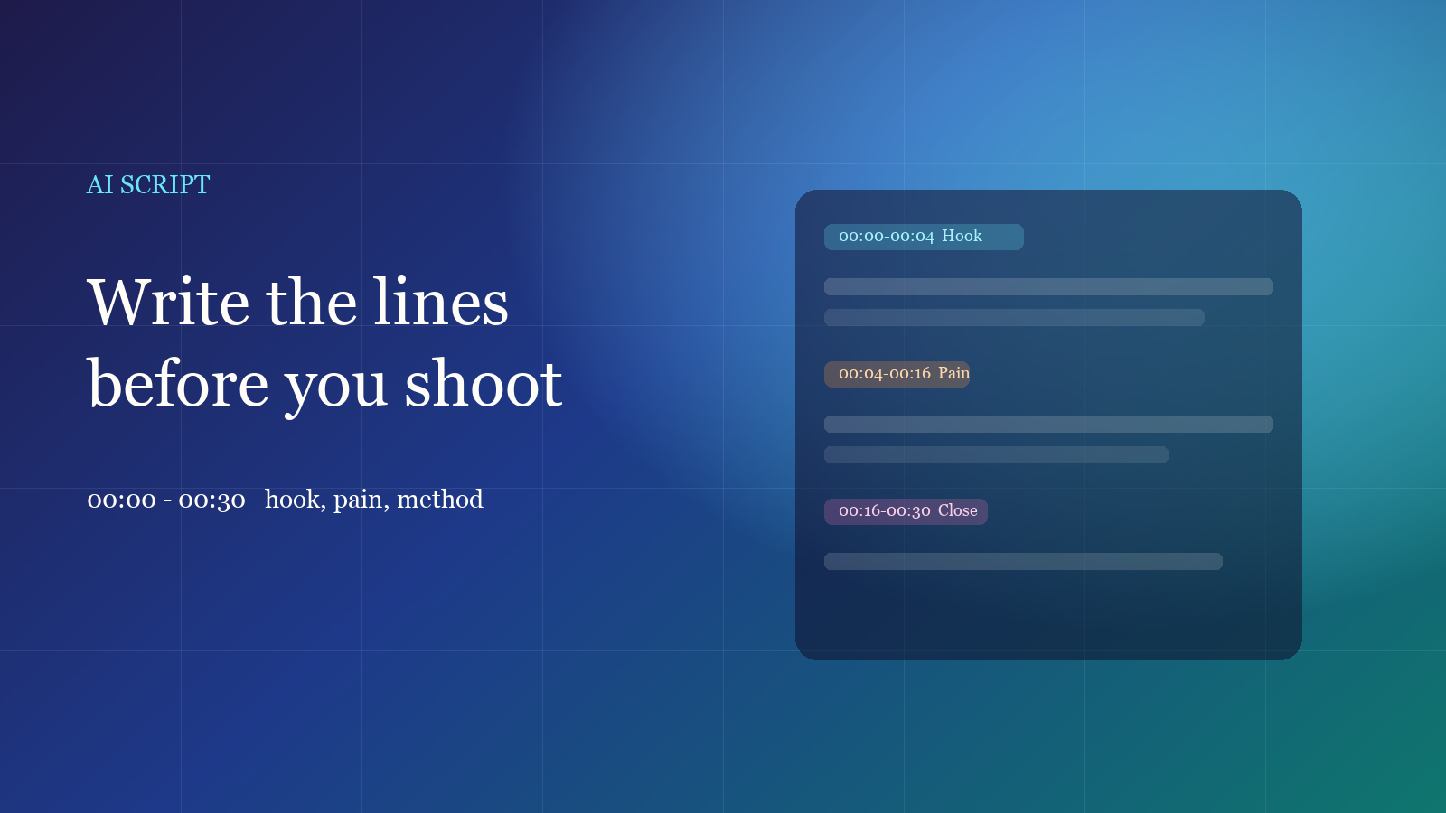 Write a talking-head script with AI first | AI Video Factory