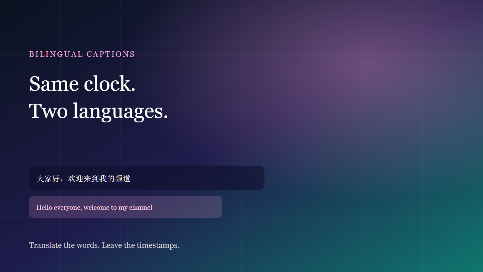 Translate video captions and keep the timeline | AI Video Factory